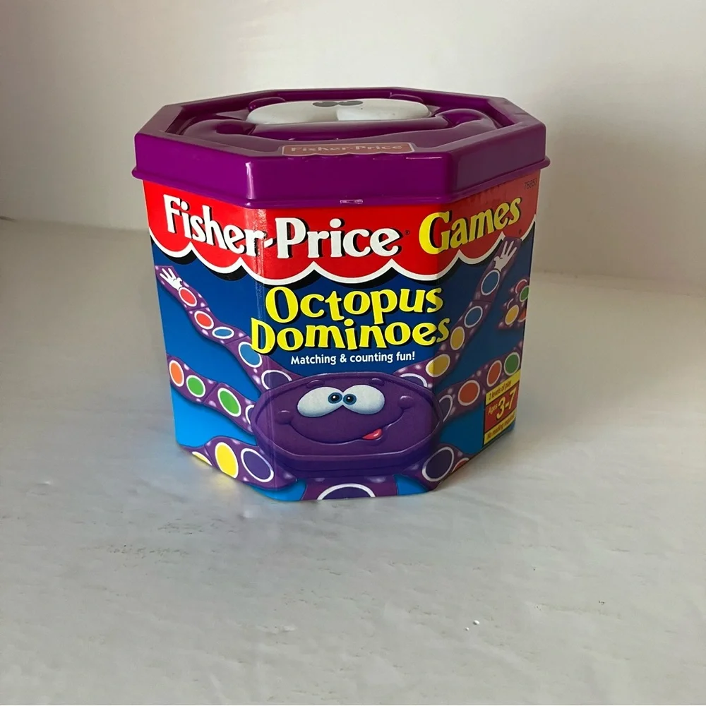VTG 1996 Fisher Price Games Octopus‎ Dominoes Matching and Counting Fun Complete